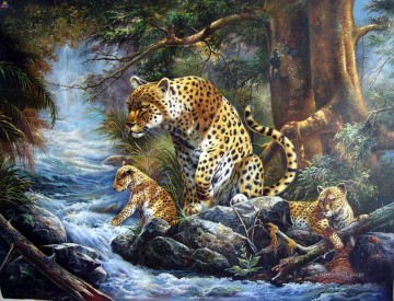 léopard 28 Peinture à l'huile
